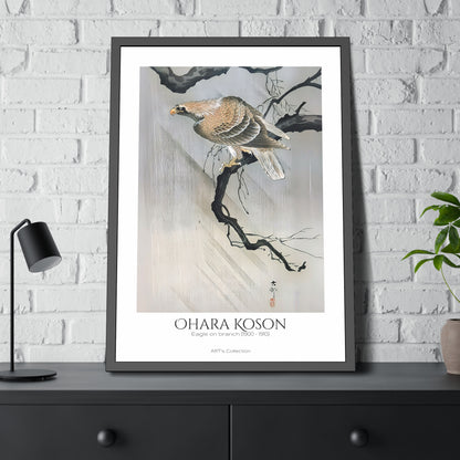 Eagle on branch (1900 - 1910) by Ohara Koson / Affiche Encadrée série ART's Collection