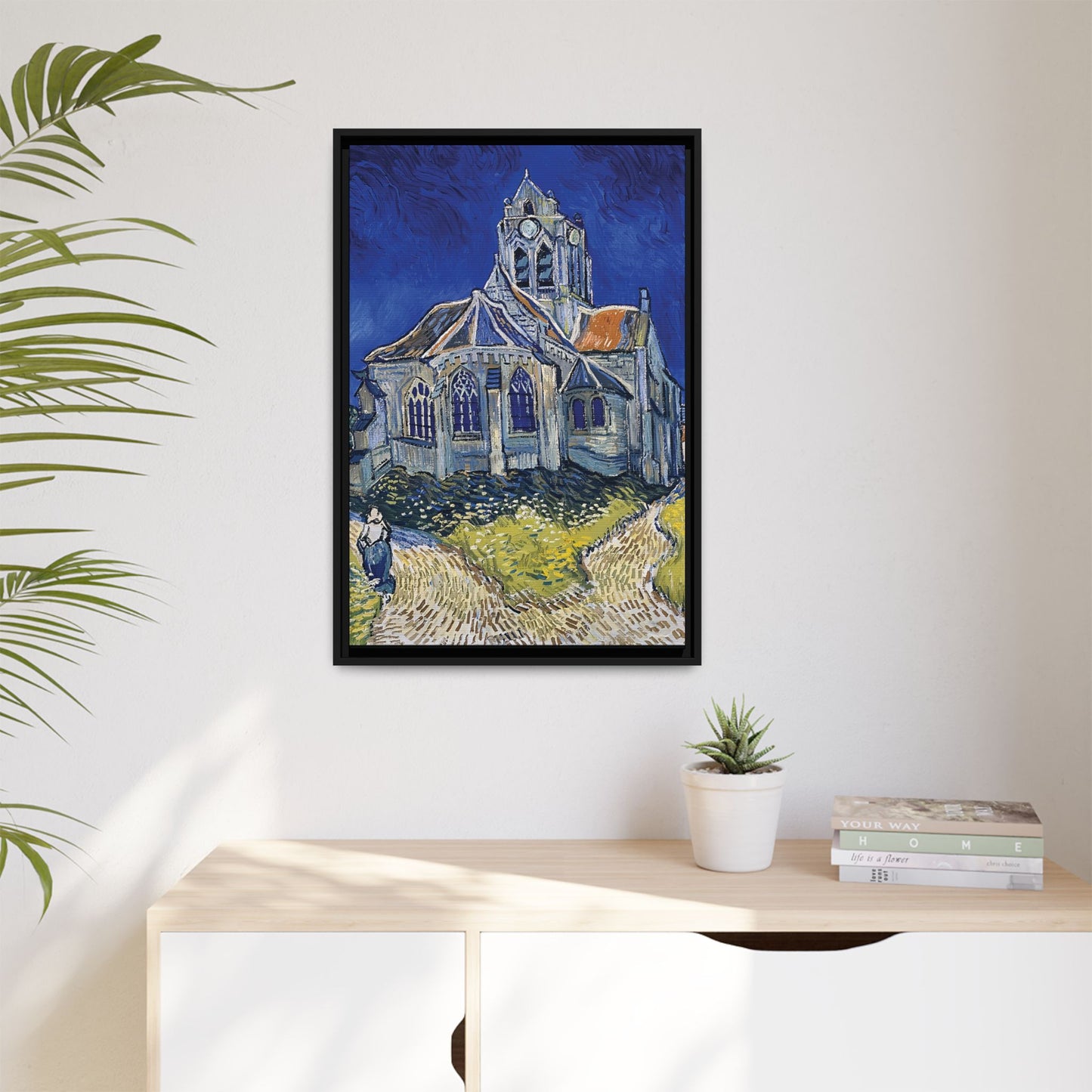 The Church in Auvers-sur-Oise, View from the Chevet (1890) by Vincent van Gogh / Toile encadrée sur caisse américaine