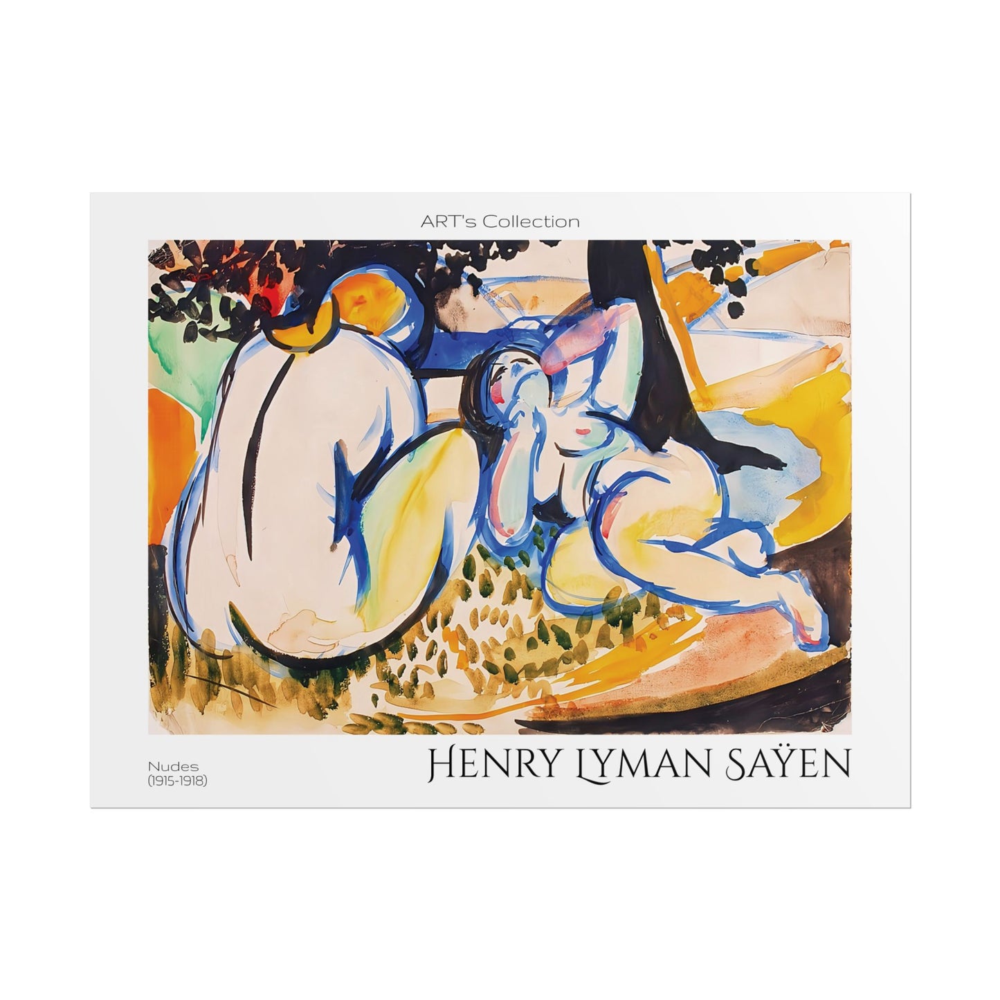 Nudes (1915-1918) by Henry Lyman Saÿen / Affiche imprimée - Série ART's Collection