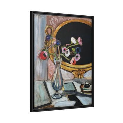 Anémones au miroir noir (1919) by Henri Matisse / Toile encadrée sur caisse américaine