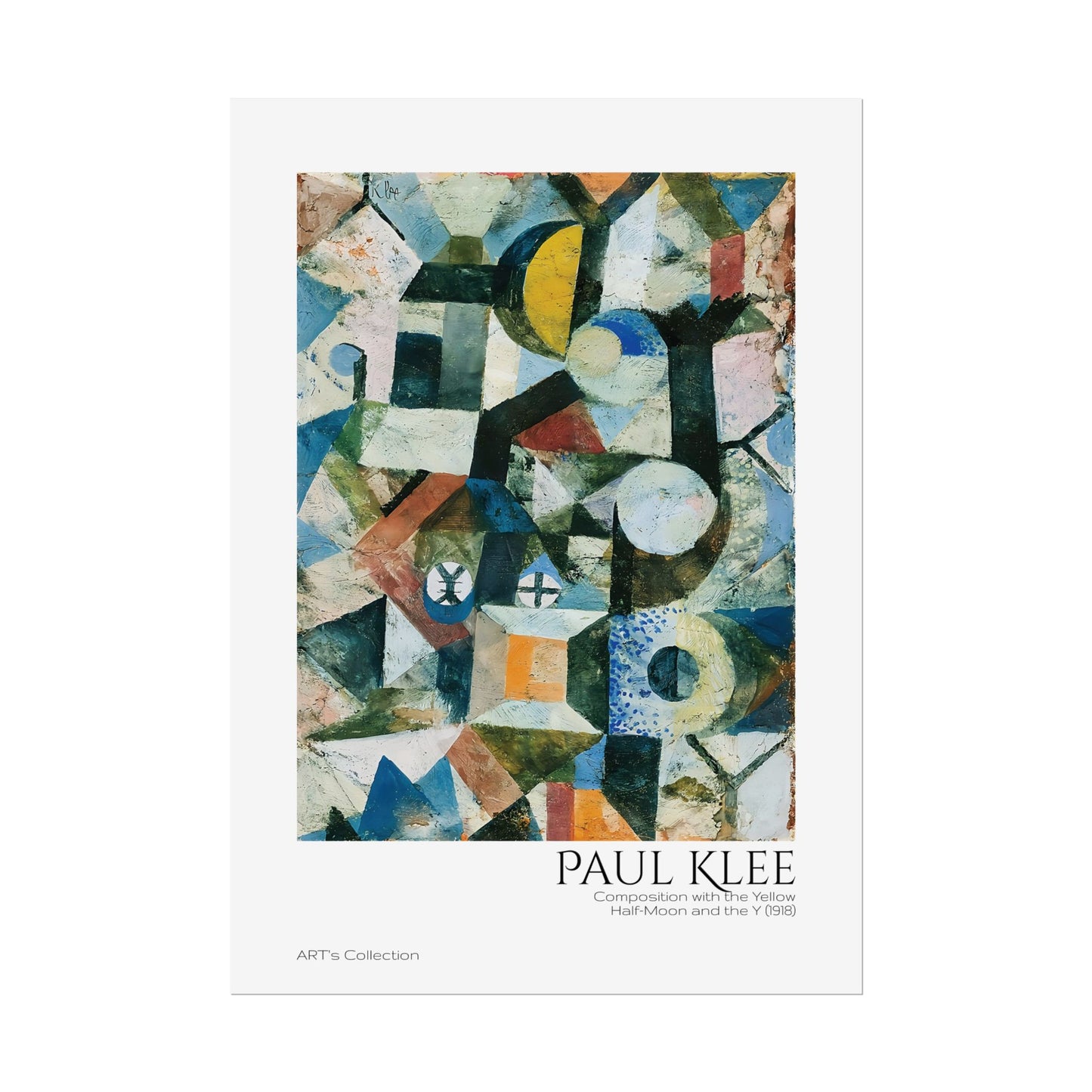 Composition with the Yellow Half-Moon and the Y (1918) by Paul Klee / Affiche imprimée - Série ART's Collection