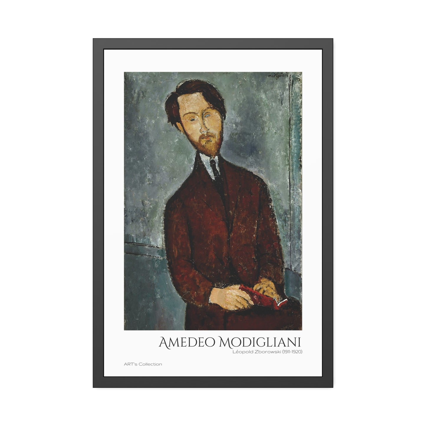 Léopold Zborowski (1911-1920) by Amedeo Modigliani  / Affiche Encadrée série ART's Collection