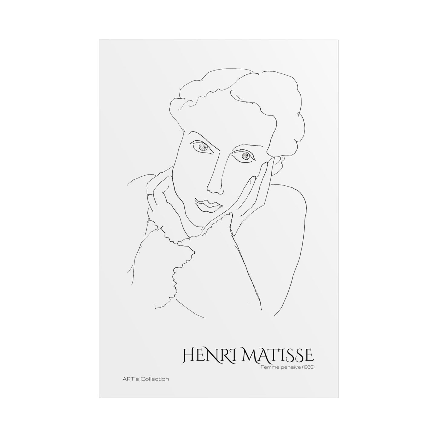 Femme pensive (1936) by Henri Matisse / Affiche imprimée - Série ART's Collection