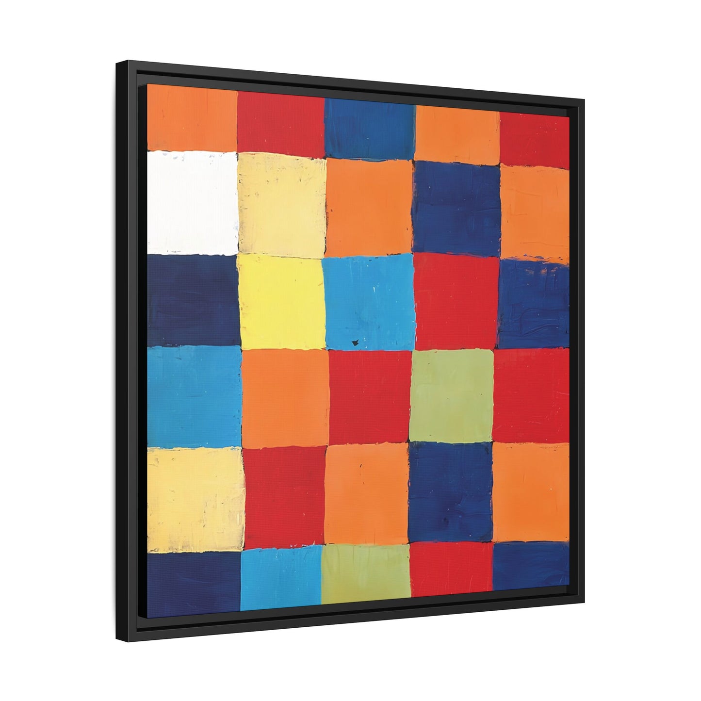 Color chart Qu1 (1930) by Paul Klee / Toile encadrée sur caisse américaine