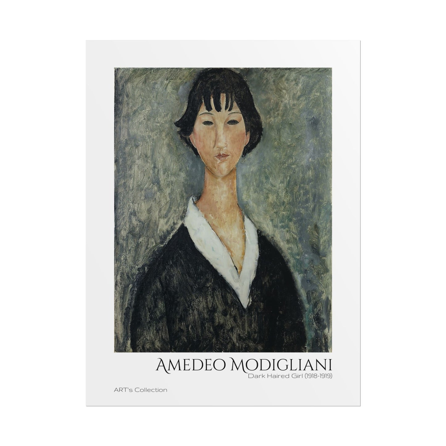 Dark Haired Girl (1918 - 1919) by Amedeo Modigliani / Affiche imprimée - Série ART's Collection