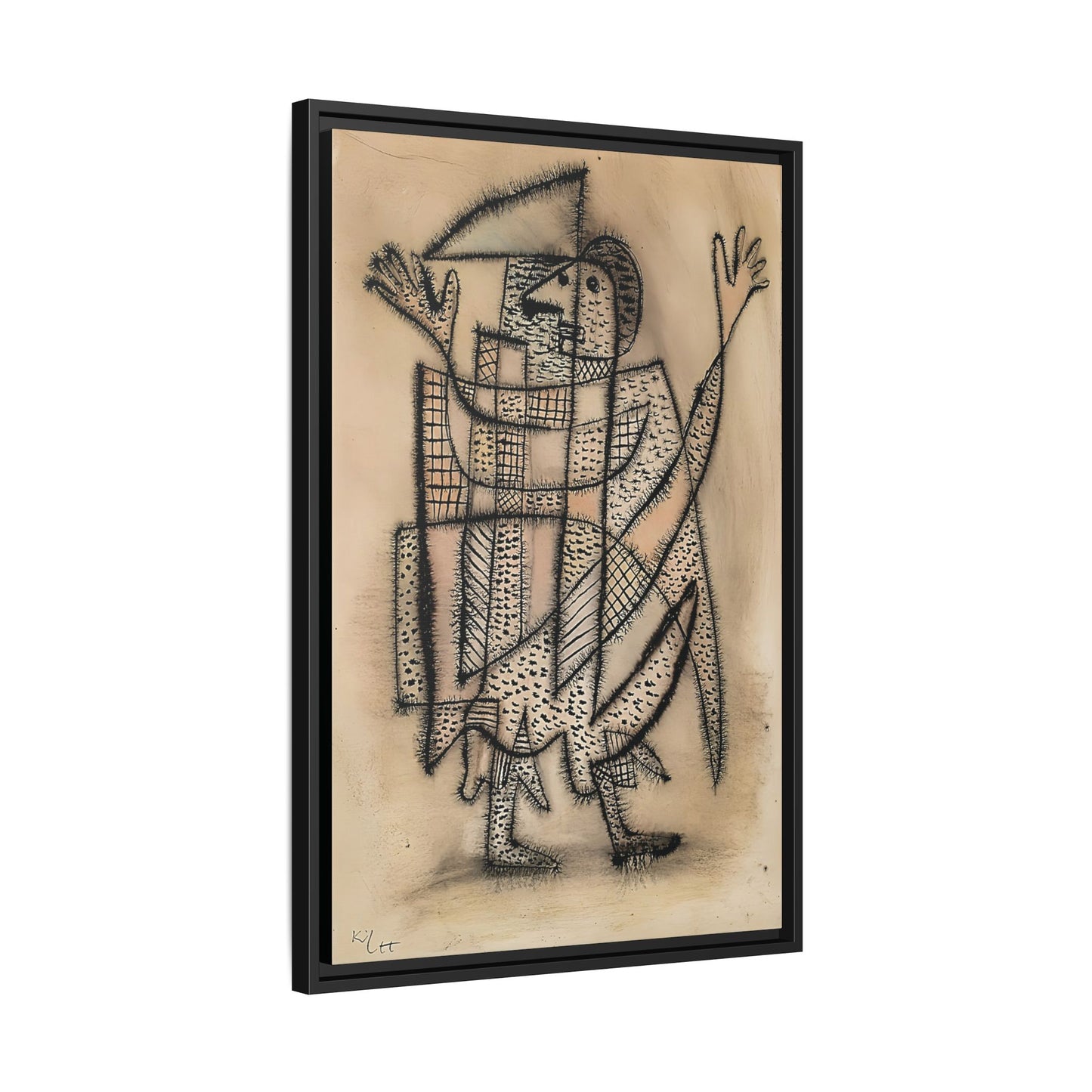 Maske mit Sense (1927) by Paul Klee / Toile encadrée sur caisse américaine