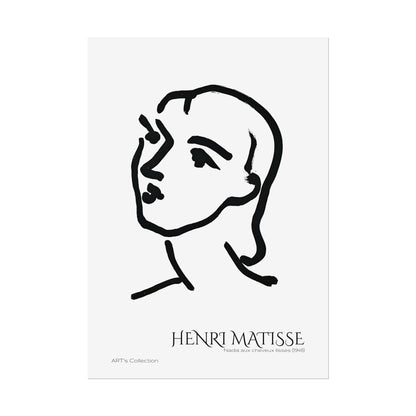 Nadia aux cheveux lisses (1948) by Henri Matisse / Affiche imprimée - Série ART's Collection