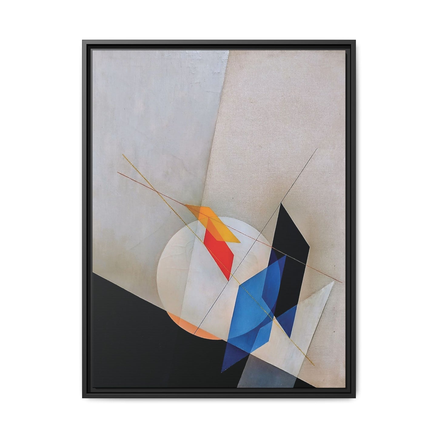A 18 (1927) by László Moholy-Nagy  / Toile encadrée sur caisse américaine