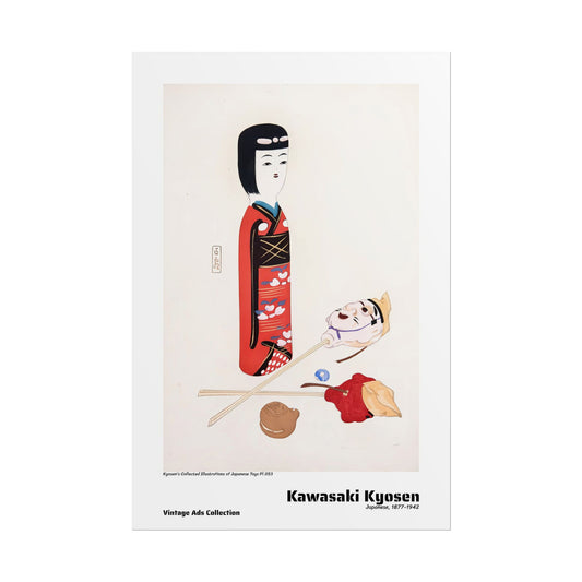 Kyosen's Collected Illustrations of Japanese Toys Pl.053 (1919) by Kawasaki Kyosen / Affiche imprimée - Série Vintage Ads Collection