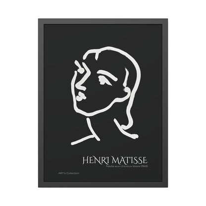 Nadia aux cheveux lisses (1948) black édition by Henri Matisse / Affiche Encadrée série ART's Collection