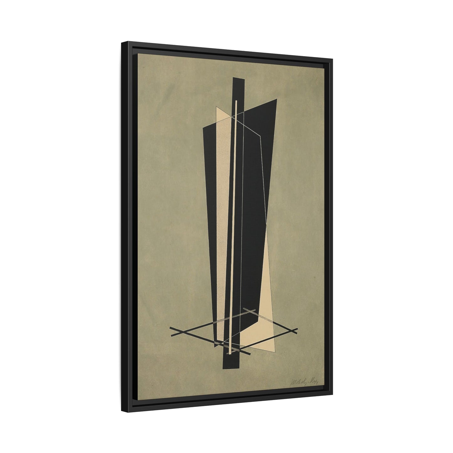 Kestnermappe - Komposition - One Plate P. 123 (1922-23)  by László Moholy-Nagy  / Toile encadrée sur caisse américaine