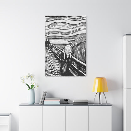 The Scream (1895) by Edvard Munch / Reproduction Fine Art sur Toile / Epaisseur 3,2cm - 1'25 po
