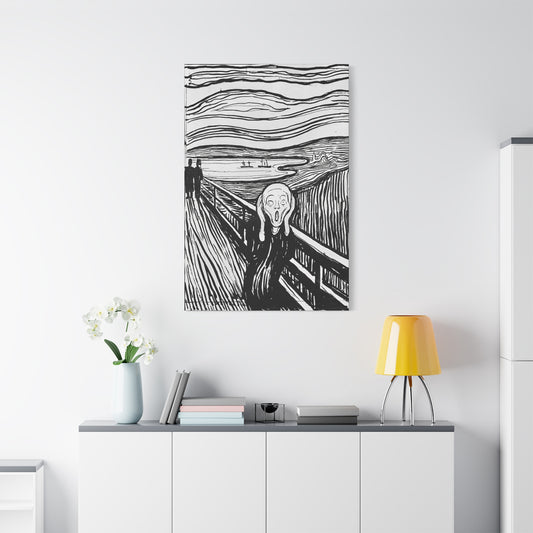 The Scream (1895) by Edvard Munch / Reproduction Fine Art sur Toile / Epaisseur 3,2cm - 1'25 po