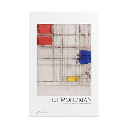 Study for a Composition (1940 - 1941) by Piet Mondrian / Affiche imprimée - Série ART's Collection