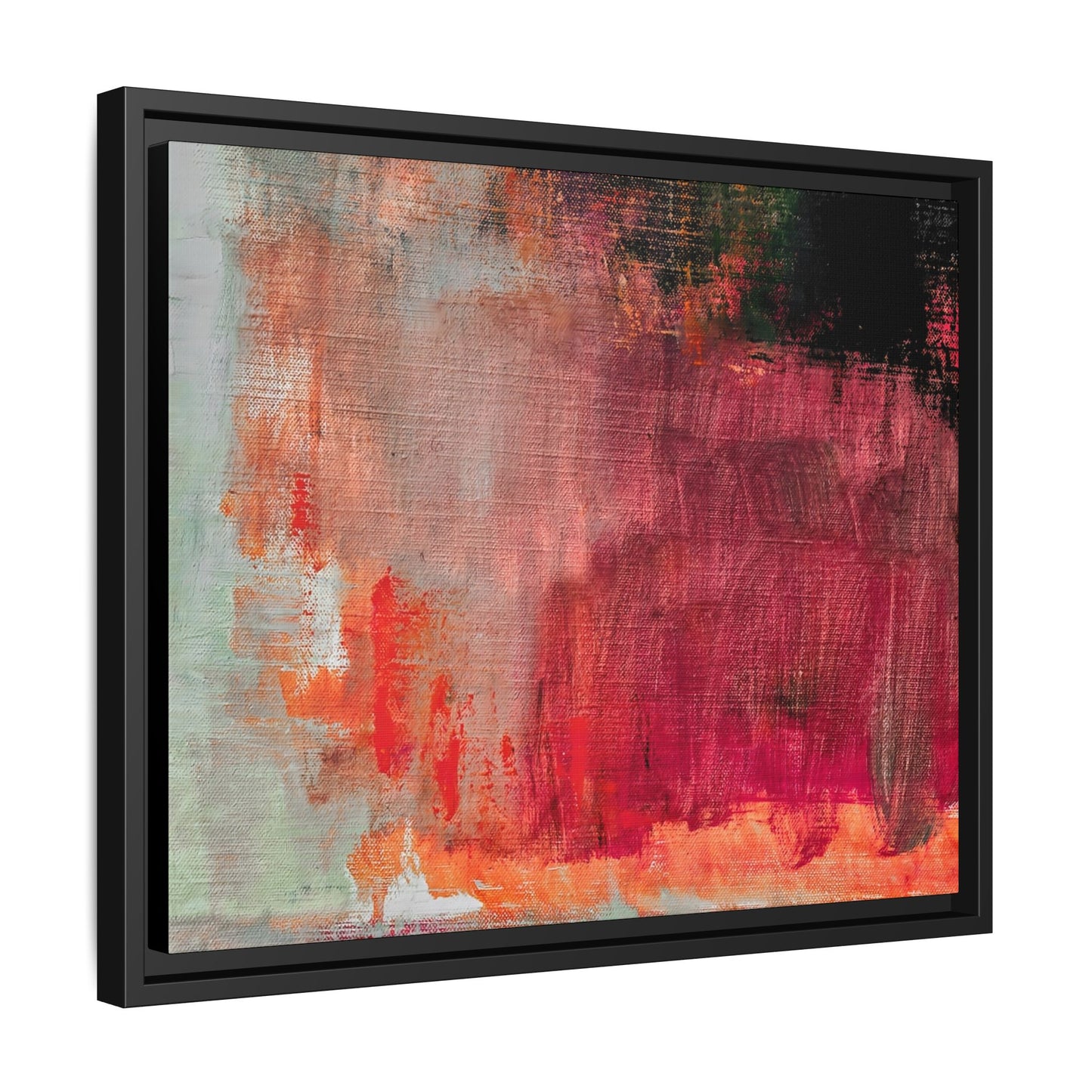 Tableau Contemporain Rubis "Série Sign Collections" / Toile encadrée sur caisse américaine
