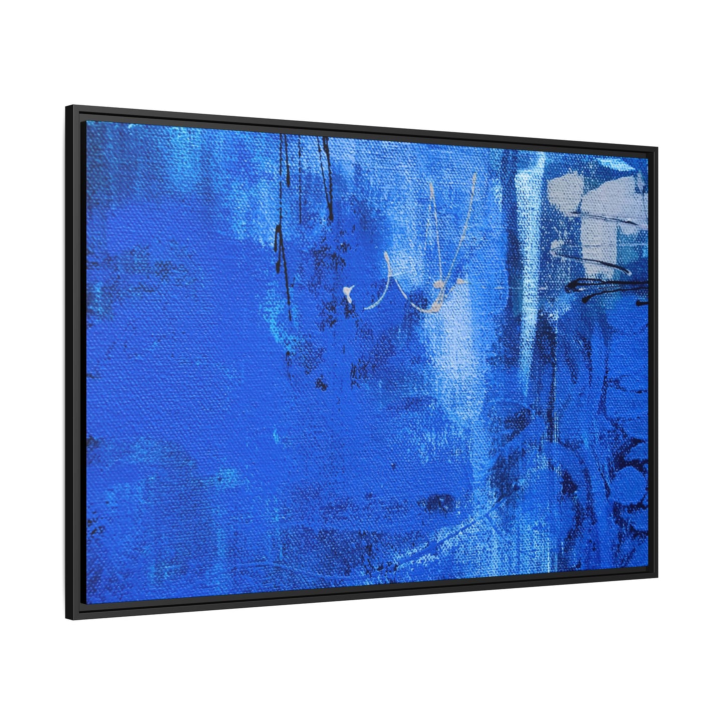 Tableau Beaux Arts Bleu Intense "Série Sign Collections" / Toile encadrée sur caisse américaine