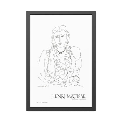 Sitzende Frau (1936) by Henri Matisse  / Affiche Encadrée série ART's Collection