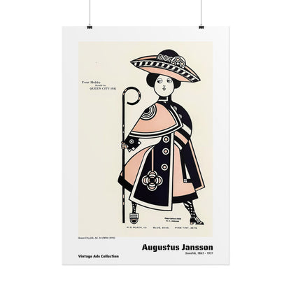 Queen City Ink, Ad. 34 (1890-1913) by Augustus Jansson / Affiche imprimée - Série Vintage Ads Collection