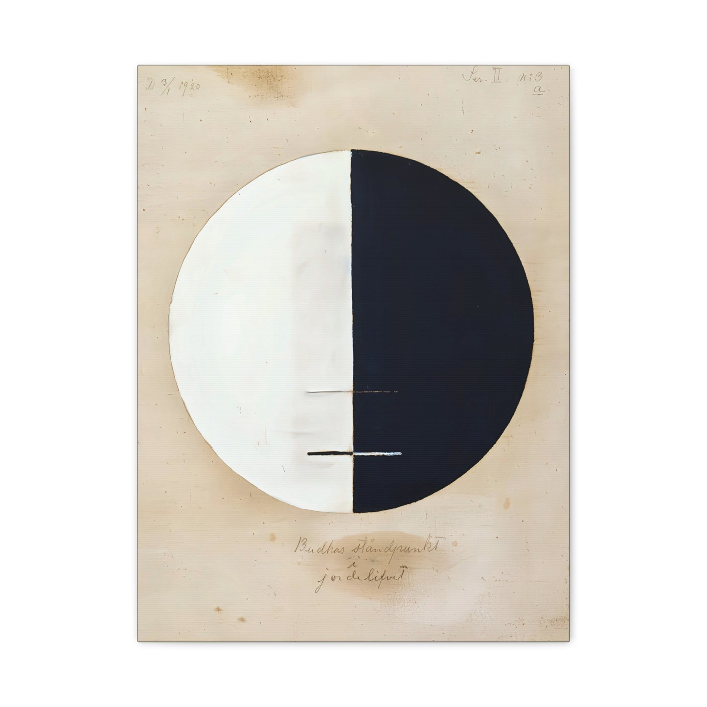 Buddhas Standpoint in the Earthly Life No. 3 (1920) by Hilma af Klint / Reproduction Fine Art sur Toile /  Epaisseur 3.2 cm - 1.25 inch