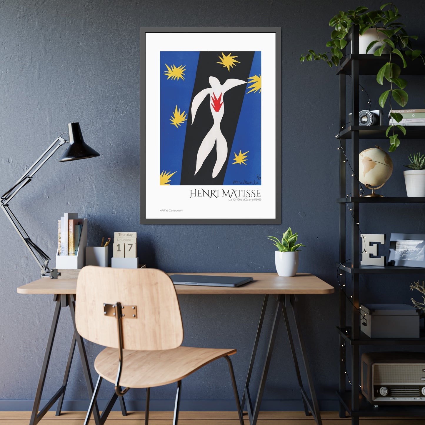 La Chute d'Icare (1943) by Henri Matisse / Affiche Encadrée série ART's Collection