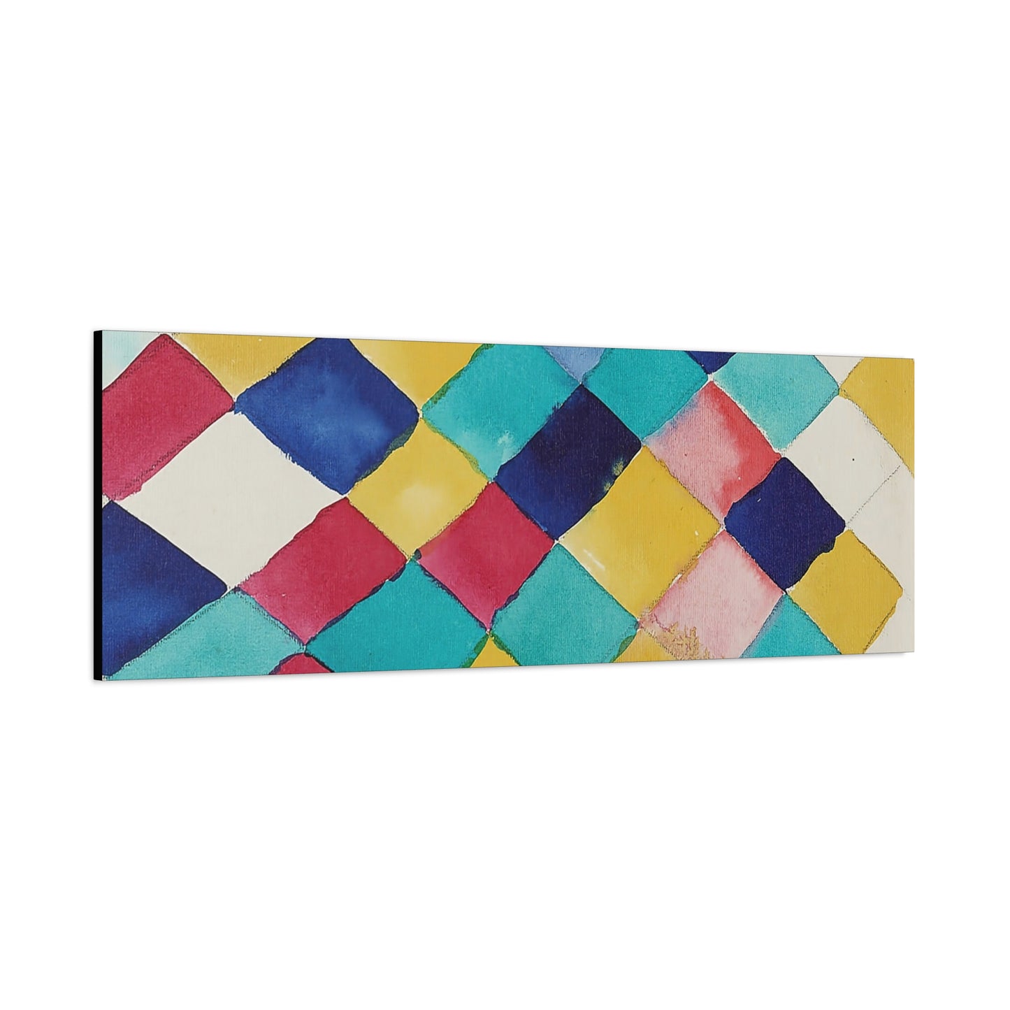 Farbstudie mit Rauten (1913) by Wassily Kandinsky / Reproduction Fine Art sur Toile / Epaisseur 3,2cm - 1'25 po