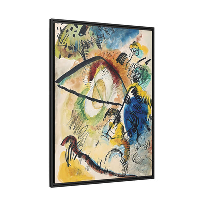 Wassily Kandinsky / Watercolor IX With Black Lines (1913) / Toile encadrée sur caisse américaine