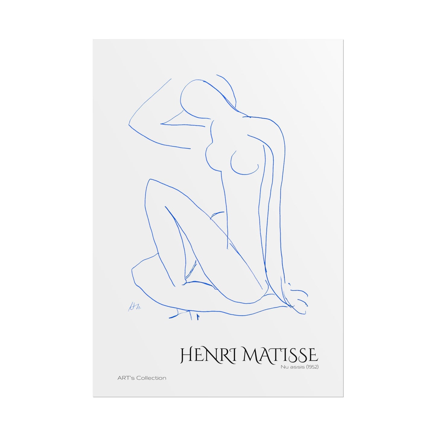 Nu assis (1952) version bleue by Henri Matisse / Affiche imprimée - Série ART's Collection