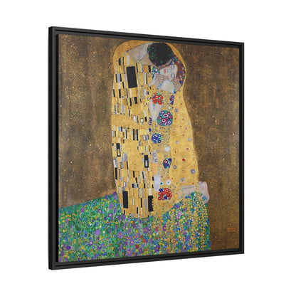 The kiss (lovers) (1908) by Gustav Klimt / Toile encadrée sur caisse américaine