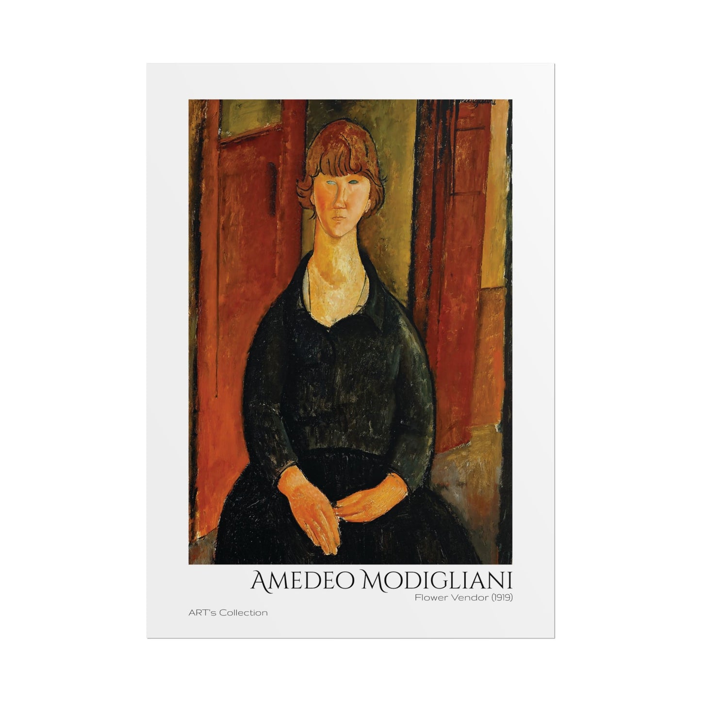 Flower Vendor (1919) by Amedeo Modigliani / Affiche imprimée - Série ART's Collection
