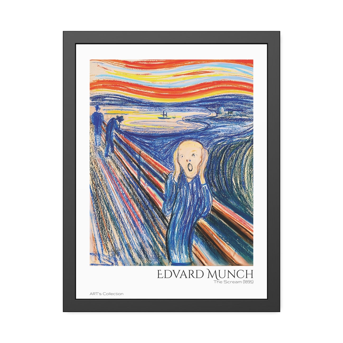 The Scream (1895) color version by Edvard Munch / Affiche Encadrée série ART's Collection