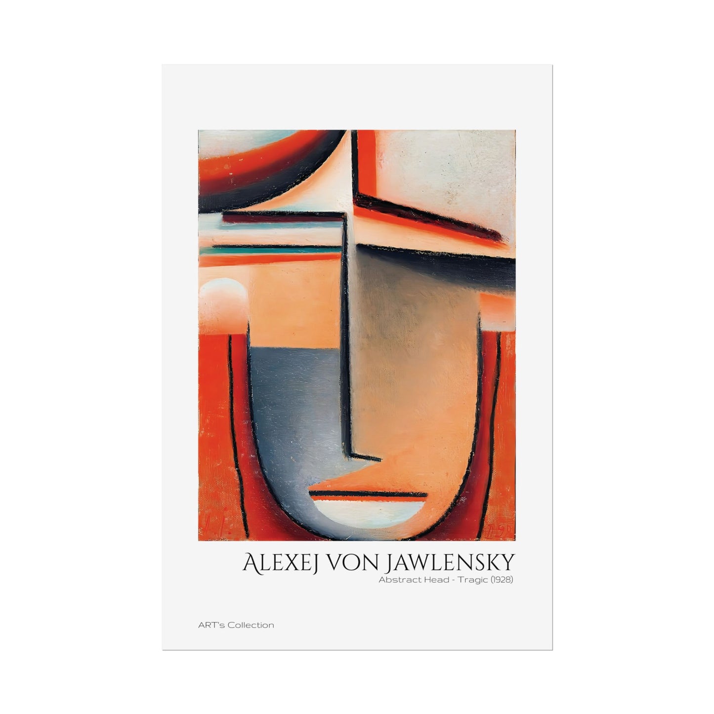 Abstract Head - Tragic (1928) by Alexej von Jawlensky  / Affiche imprimée - Série ART's Collection