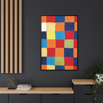 Color chart Qu1 (1930) by Paul Klee / Toile encadrée sur caisse américaine