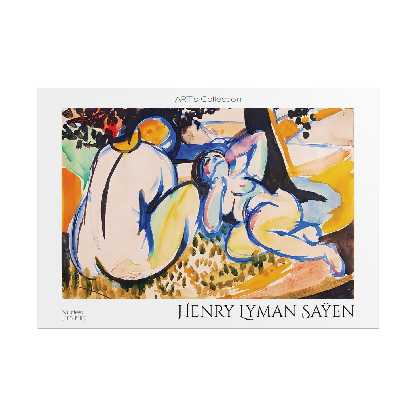 Nudes (1915-1918) by Henry Lyman Saÿen / Affiche imprimée - Série ART's Collection