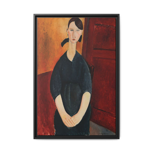 Portrait of Paulette Jourdain (1919) by Amedeo Modigliani / Toile encadrée sur caisse américaine