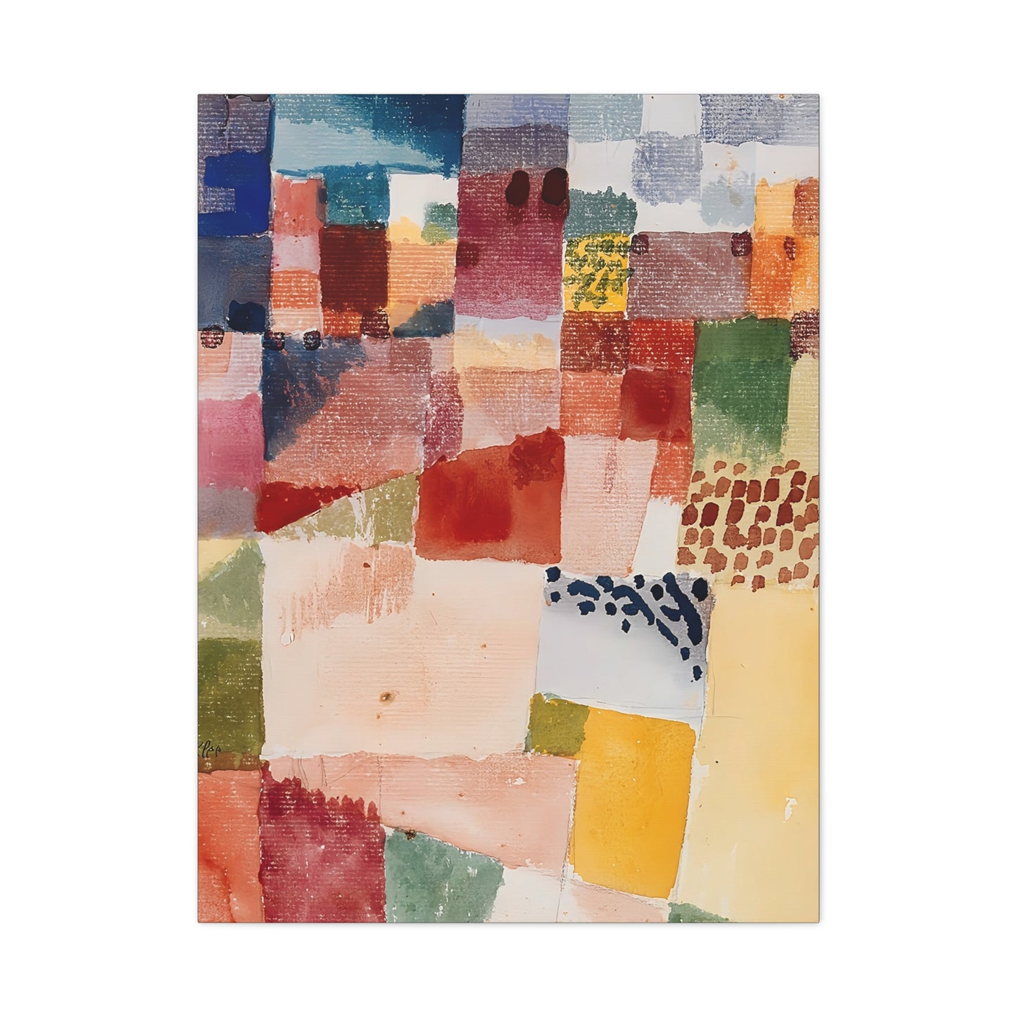 Motif from Hammamet (1914) by Paul Klee  / Reproduction Fine Art sur Toile / Epaisseur 3,2cm - 1'25 po