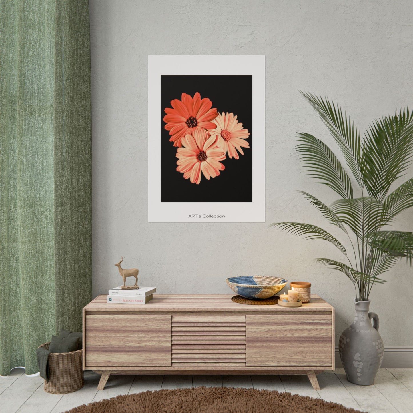 Collection Signature "FLORAL Numéro 6" sur Affiche imprimée - Série ART's Collection