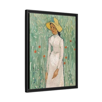 Girl in White (1890) by Vincent van Gogh / Toile encadrée sur caisse américaine