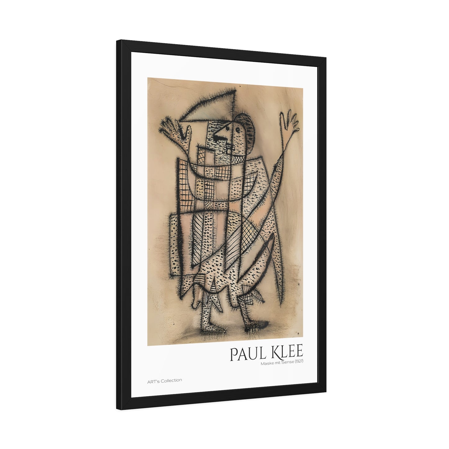 Maske mit Sense (1927) by Paul Klee / Affiche Encadrée série ART's Collection