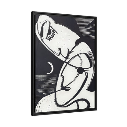 The Kiss (1930) by Ernst Ludwig Kirchner   / Toile encadrée sur caisse américaine