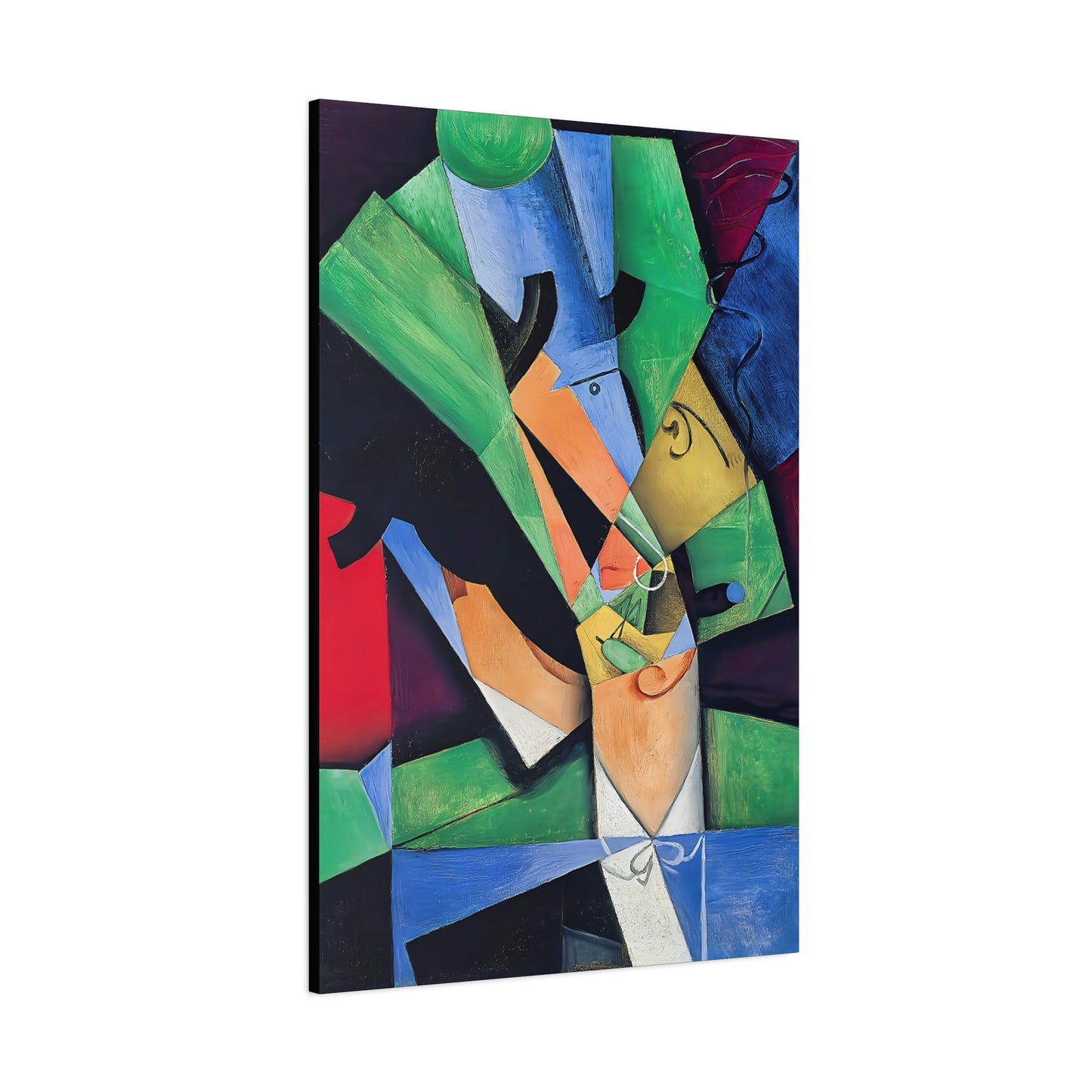 The Smoker (1913) by Juan Gris / Reproduction Fine Art sur Toile / Flanc Large Epaisseur 3.2 cm - 1.25 inch
