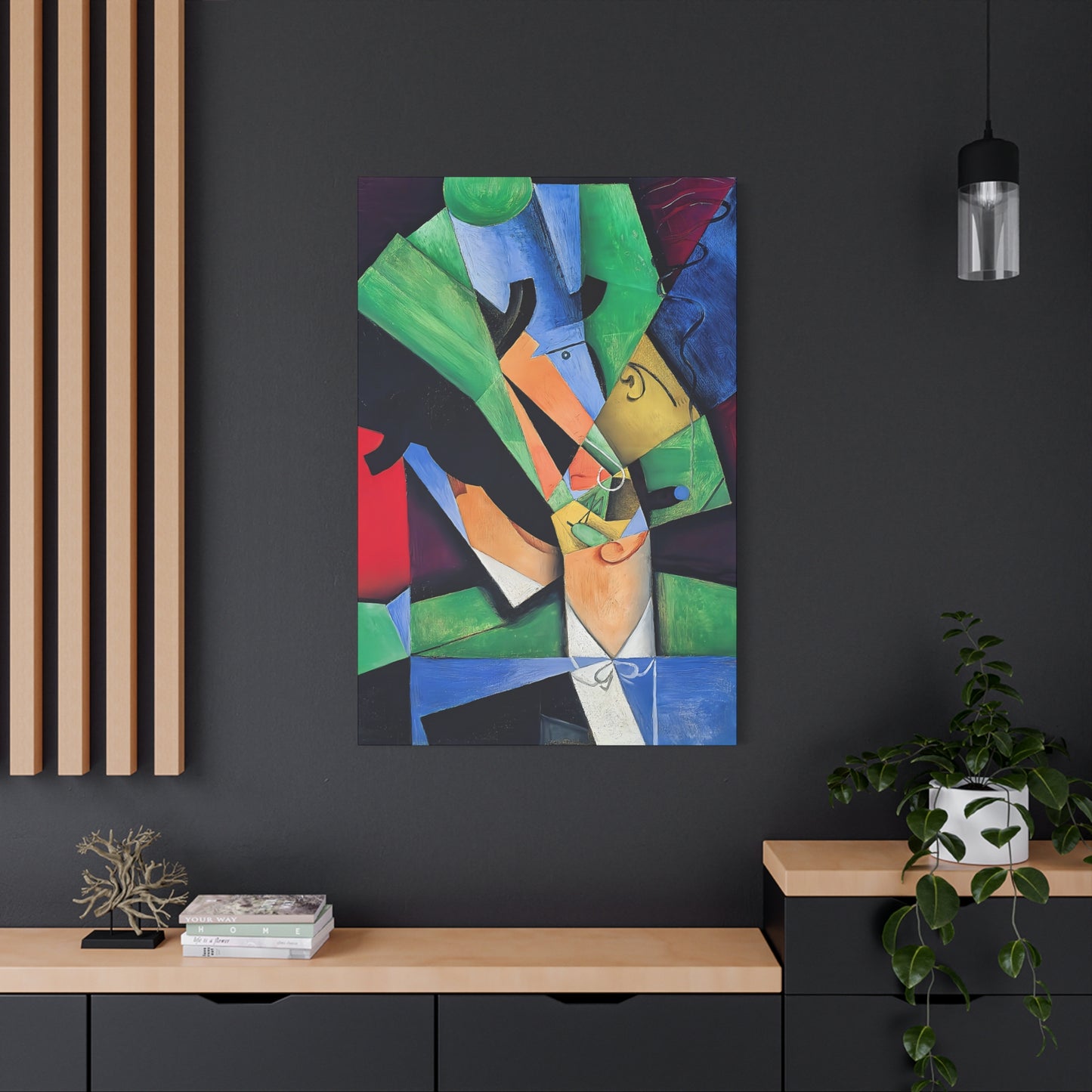 The Smoker (1913) by Juan Gris / Reproduction Fine Art sur Toile / Flanc Large Epaisseur 3.2 cm - 1.25 inch