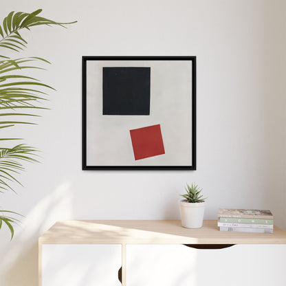 Black Square and Red Square (1915) by Kazimir Malevich  / Toile encadrée sur caisse américaine