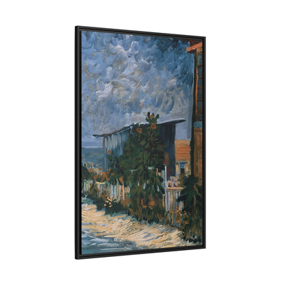 Shelter on Montmartre (1887) by Vincent van Gogh / Toile encadrée sur caisse américaine
