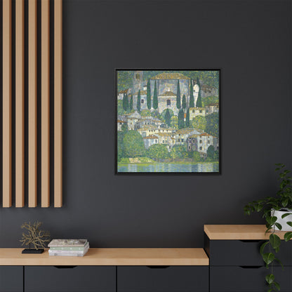 Church In Cassone - Landscape With Cypresses  by Gustav Klimt / Toile encadrée sur caisse américaine
