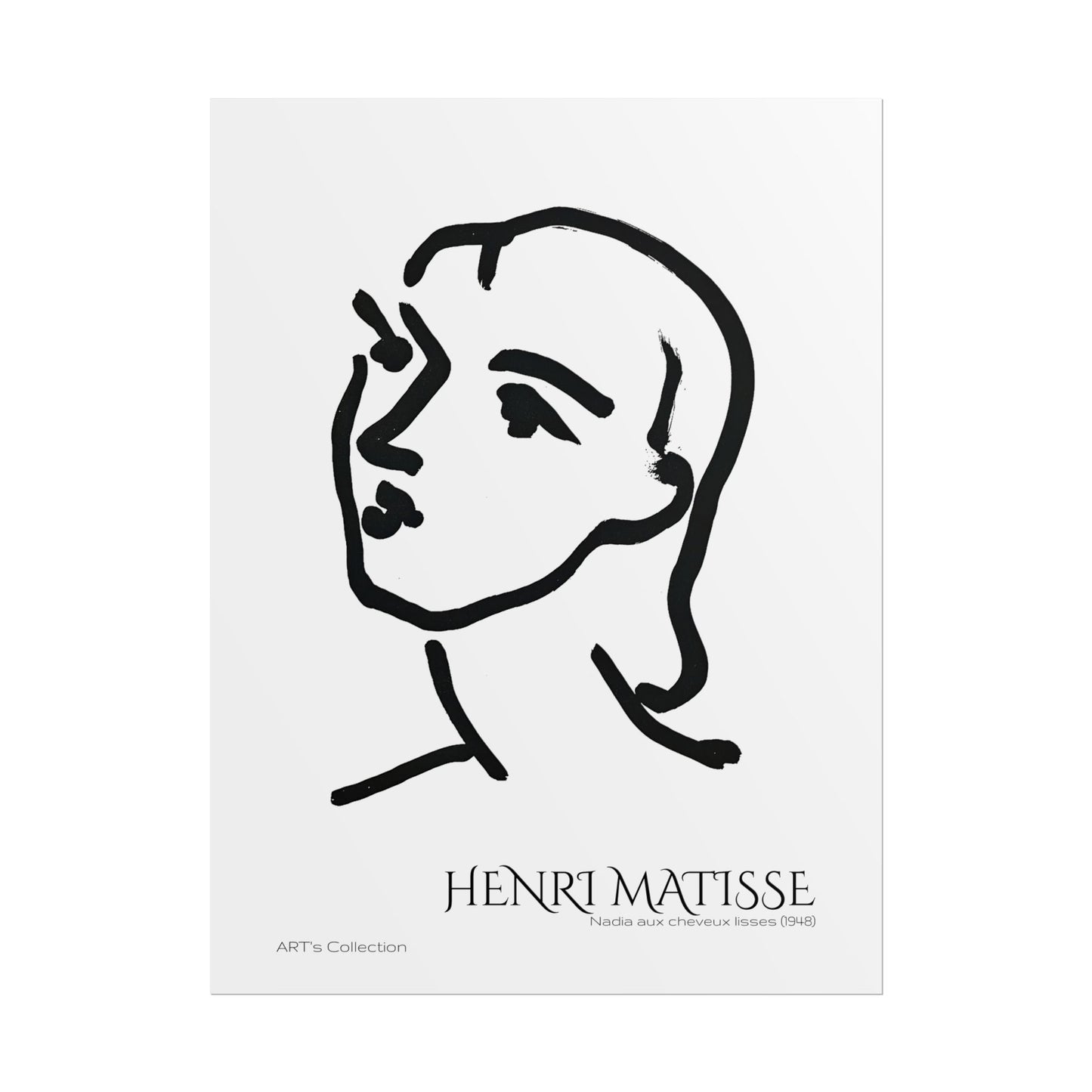 Nadia aux cheveux lisses (1948) by Henri Matisse / Affiche imprimée - Série ART's Collection