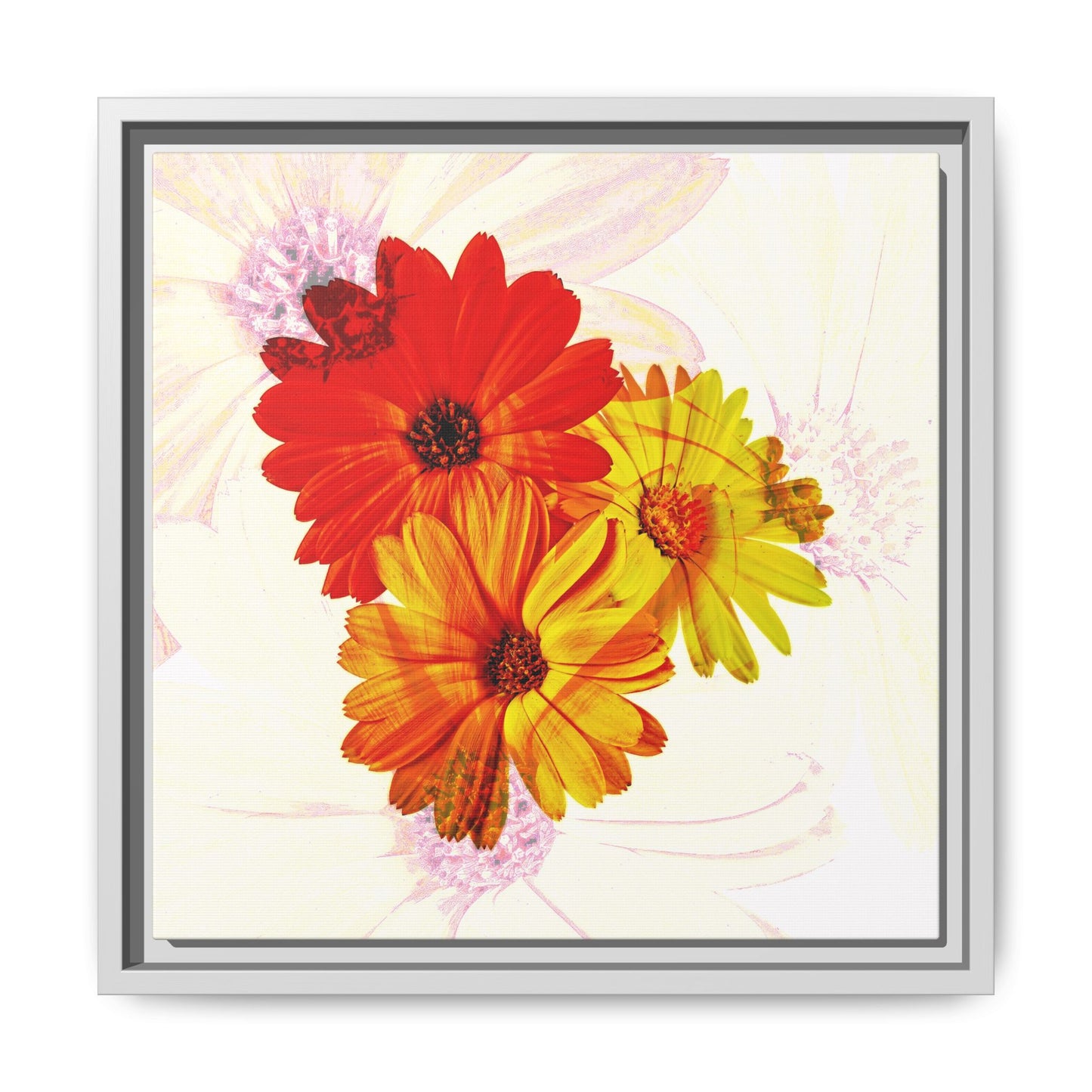Collection Signature "FLORAL Numéro 19" sur Toile encadrée avec caisse américaine