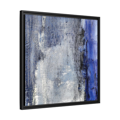 Tableau Beaux Arts Anthracite & Bleu Contrasté "Série Sign Collections" / Toile encadrée sur caisse américaine