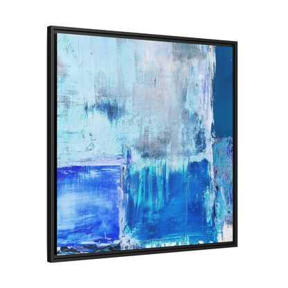 Tableau Beaux Arts Bleu Azur "Série Sign Collections" / Toile encadrée sur caisse américaine