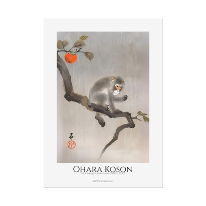 Monkey in kaki tree (1900 - 1930) by Ohara Koson / Affiche imprimée - Série ART's Collection
