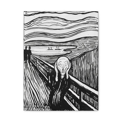 The Scream (1895) by Edvard Munch / Reproduction Fine Art sur Toile / Epaisseur 3,2cm - 1'25 po